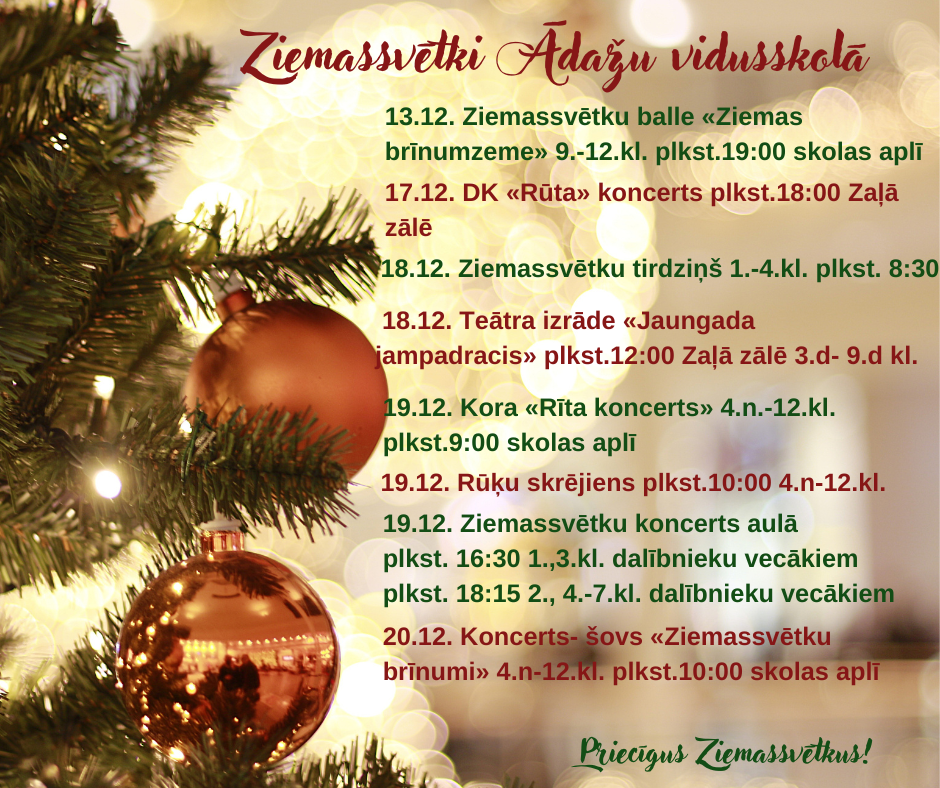 Ziemassvētki Ādažu vidusskolā